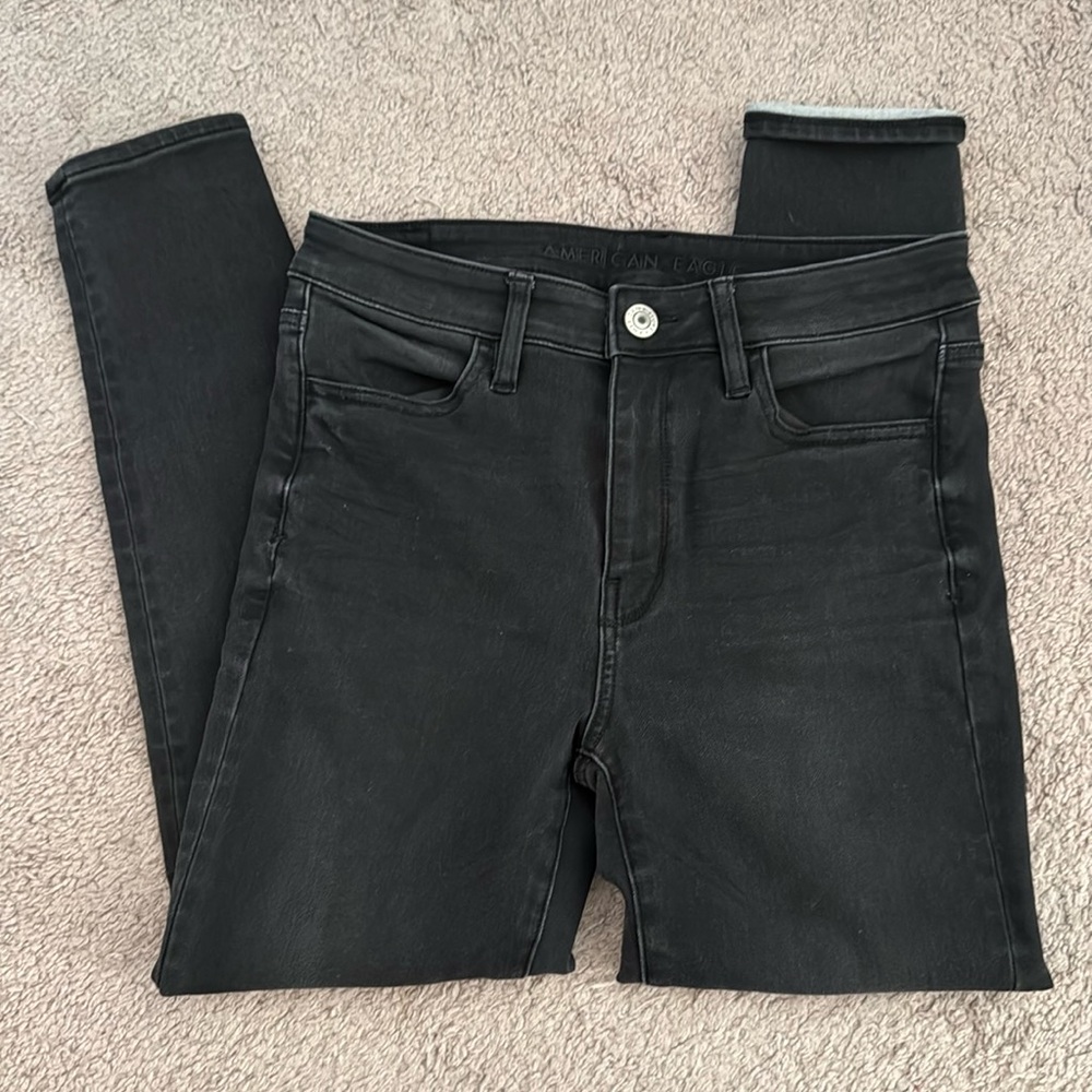 AE High Rise Jegging Crop - Dark Grey